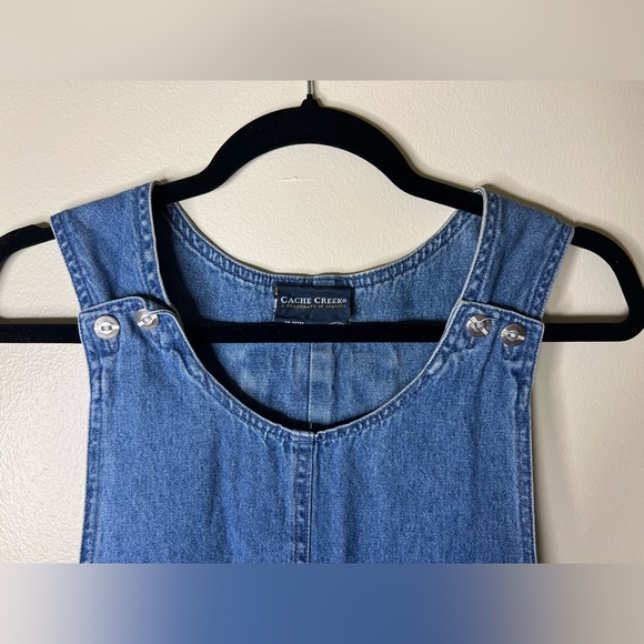 Vintage Denim Jumper Dress with Pockets - Picture 2 of 6